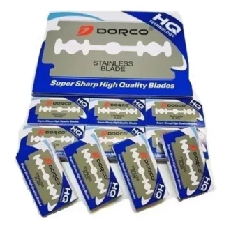 Dorco ® | Blister de filos de Navaja 10 Cajitas x 10 Hojas Dobles