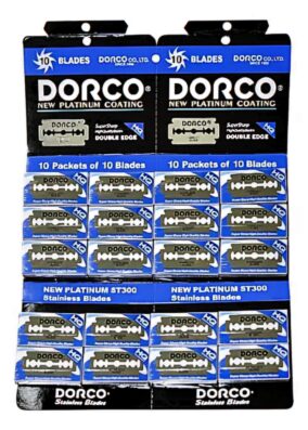 Dorco ® | Blister de filos de Navaja 20 Cajitas x 10 Hojas Dobles